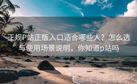 正规P站正版入口适合哪些人？怎么选与使用场景说明，你知道p站吗
