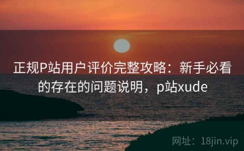 正规P站用户评价完整攻略：新手必看的存在的问题说明，p站xude