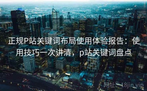 正规P站关键词布局使用体验报告：使用技巧一次讲清，p站关键词盘点