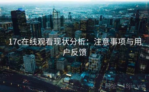 17c在线观看现状分析：注意事项与用户反馈