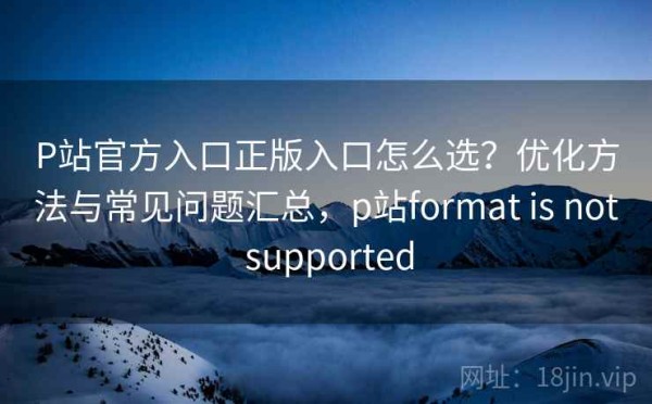 P站官方入口正版入口怎么选？优化方法与常见问题汇总，p站format is not supported