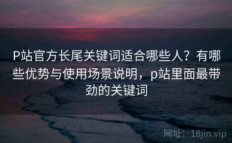 P站官方长尾关键词适合哪些人？有哪些优势与使用场景说明，p站里面最带劲的关键词