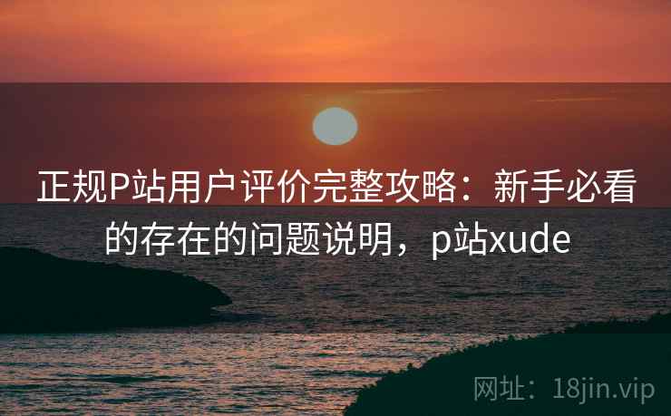正规P站用户评价完整攻略：新手必看的存在的问题说明，p站xude