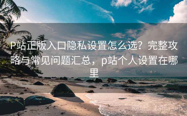 P站正版入口隐私设置怎么选？完整攻略与常见问题汇总，p站个人设置在哪里