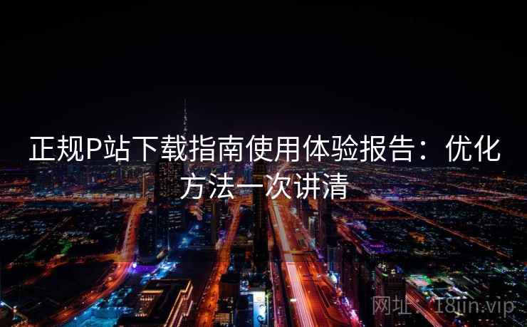 正规P站下载指南使用体验报告：优化方法一次讲清