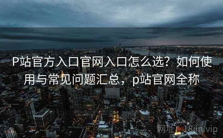 P站官方入口官网入口怎么选？如何使用与常见问题汇总，p站官网全称