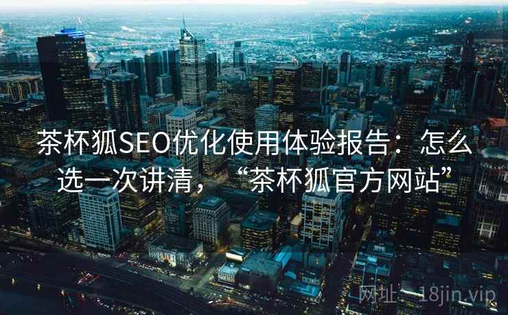 茶杯狐SEO优化使用体验报告：怎么选一次讲清，“茶杯狐官方网站”