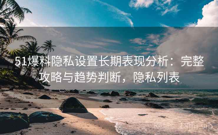 51爆料隐私设置长期表现分析：完整攻略与趋势判断，隐私列表